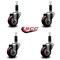 Service Caster 3'' Maroon Poly Wheel Swivel 1-1/8'' Expanding Stem Caster Set, 4PK SCC-EX20S314-PPUB-MRN-118-4 - alternate 3